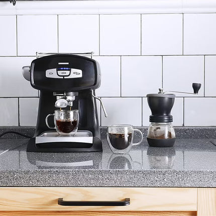 2-Piece Double Walled Glass Coffee Mug with Handle