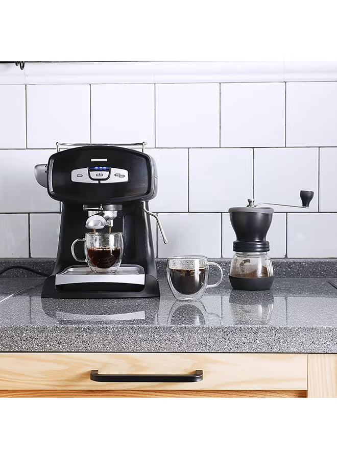 2-Piece Double Walled Glass Coffee Mug with Handle